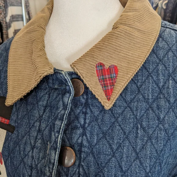 Women's Blue Denim Snowman Jacket - Picture 3 of 10